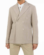 ATPCO - Giacca Doppio petto Spinato Beige