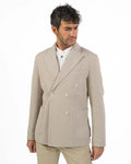 ATPCO - Giacca Doppio petto Spinato Beige
