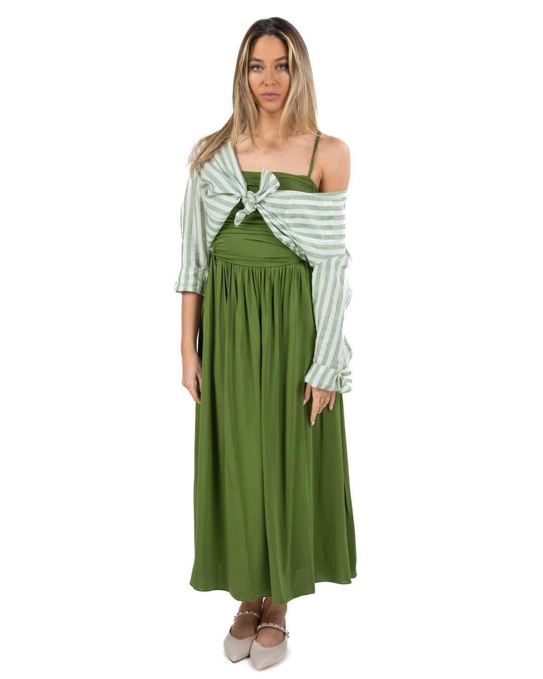 WEEKEND MAX MARA - Abito Smanicato in Jersey Verde
