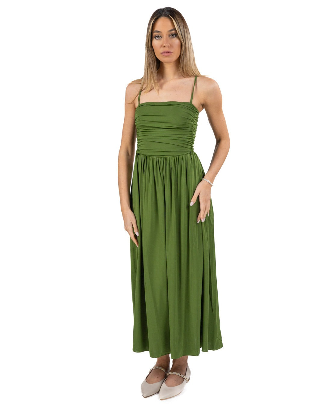 WEEKEND MAX MARA - Abito Smanicato in Jersey Verde