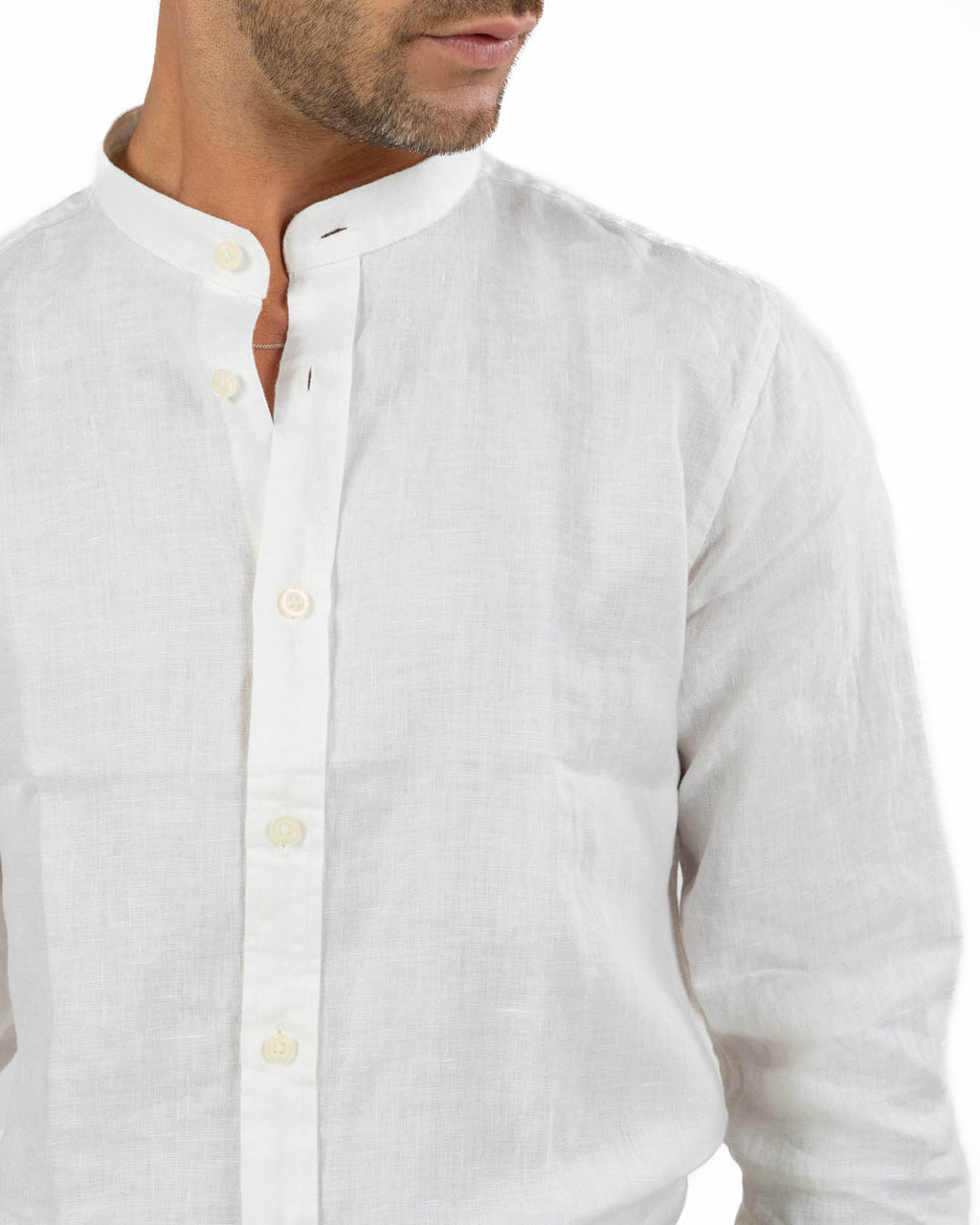 ATPCO - Camicia bianca con collo coreano