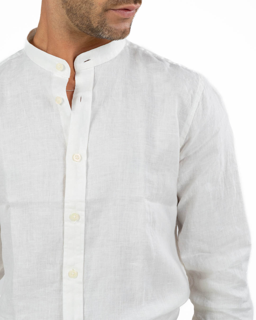 ATPCO - Camicia bianca con collo coreano