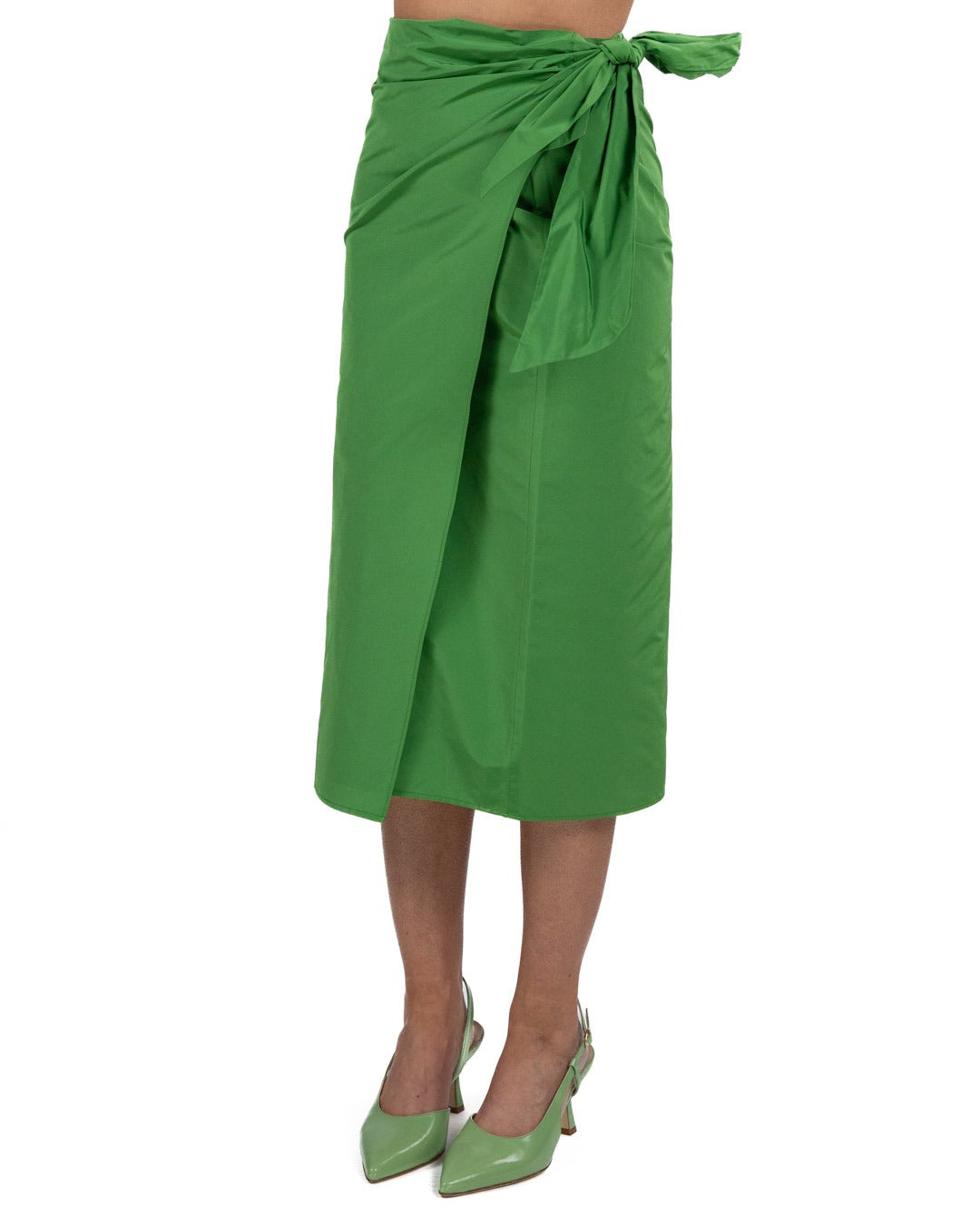 WEKKEND MAX MARA - Gonna Taffetas Verde