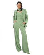 MARELLA - Pantalone Palazzo Crepe Verde