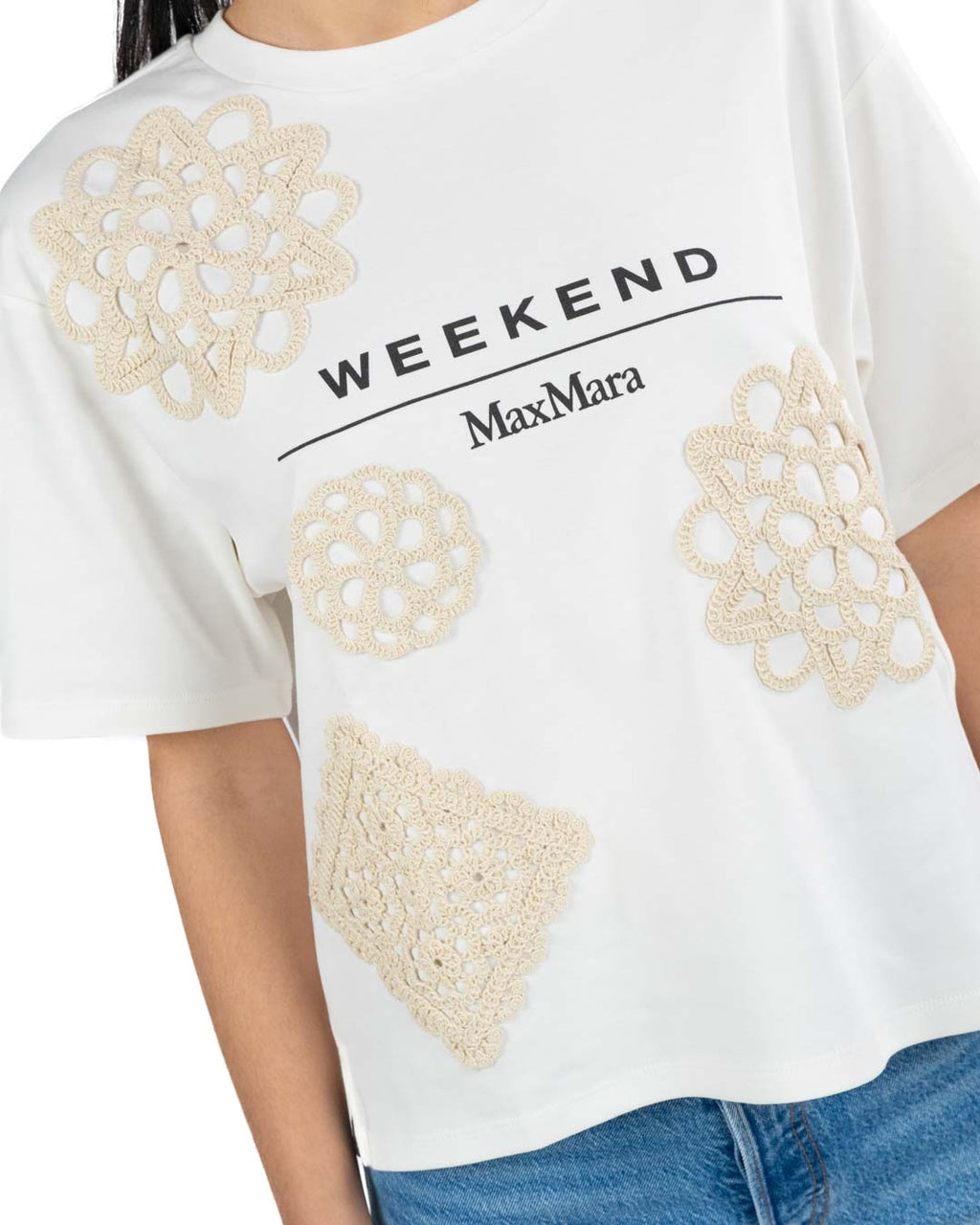 WEEKEND MAX MARA - Maglietta con Ricamo Beige