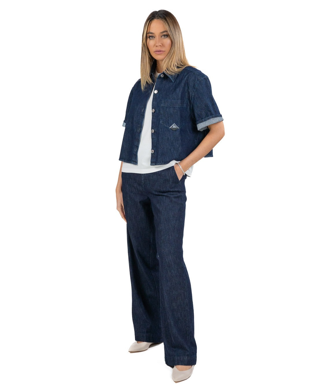 ROY ROGER'S - Camicia in Denim Scuro