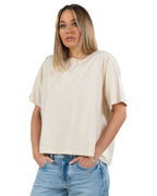 VICOLO - T-Shirt Effetto Marmo Panna