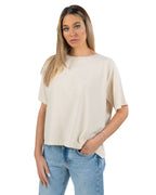 VICOLO - T-Shirt Effetto Marmo Panna