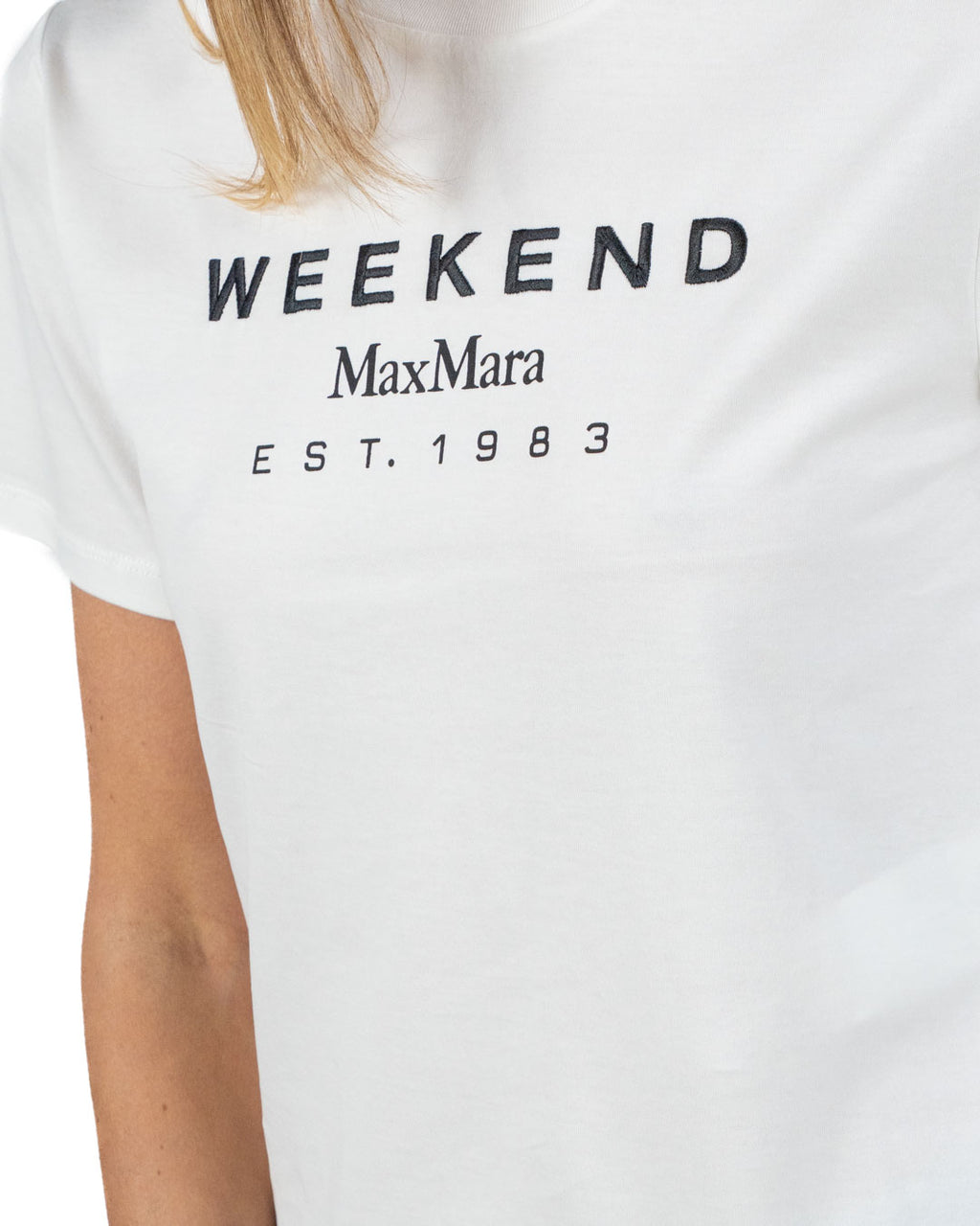 WEEKEND MAX MARA - T-Shirt Jersey Cotone Bianco
