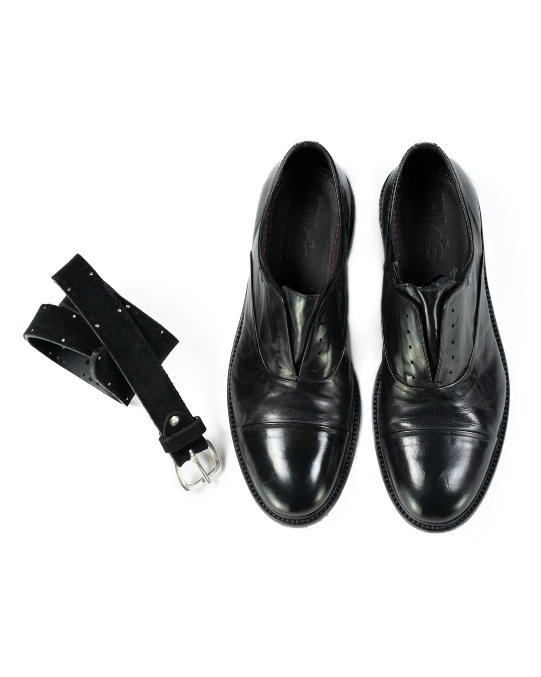 BERTI MODE COLLECTION - Cintura con Borchie e Fibbia Argento