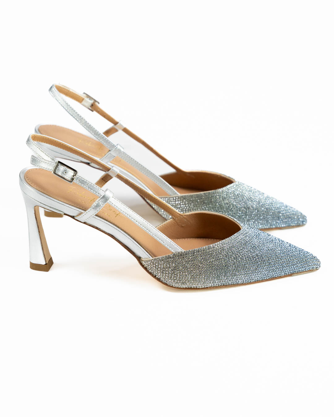 BERTI MODE COLLECTION - Cintura con Borchie e Fibbia Argento