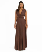 Elisabetta Franchi - Abito lungo caffè