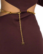 Abito Elisabetta Franchi in maglia con cintura