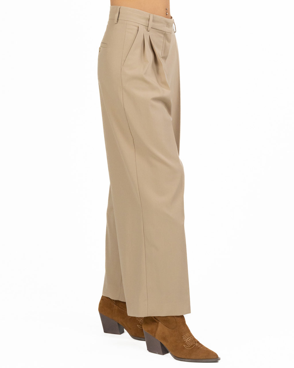 Weekend Max Mara - Pantalone con pence beige