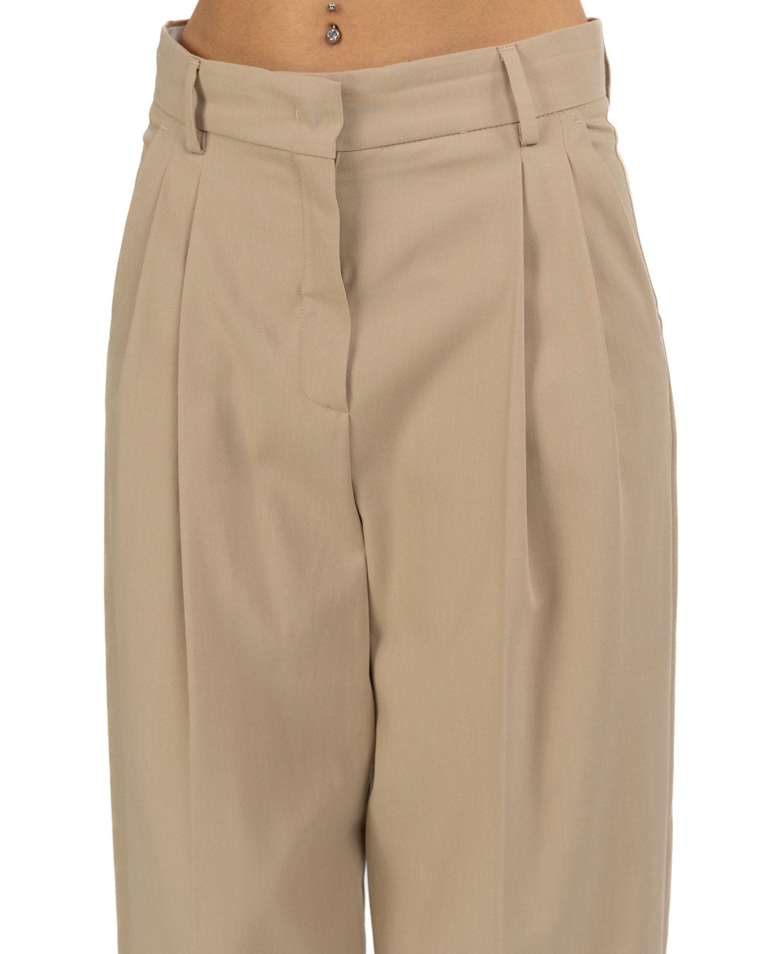 Weekend Max Mara - Pantalone con pence beige