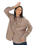 Weekend Max Mara - Camicia beige ricamata
