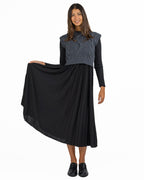 Weekend Max Mara - Gilet grigio con vestito nero