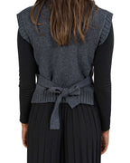 Weekend Max Mara - Gilet grigio con vestito nero