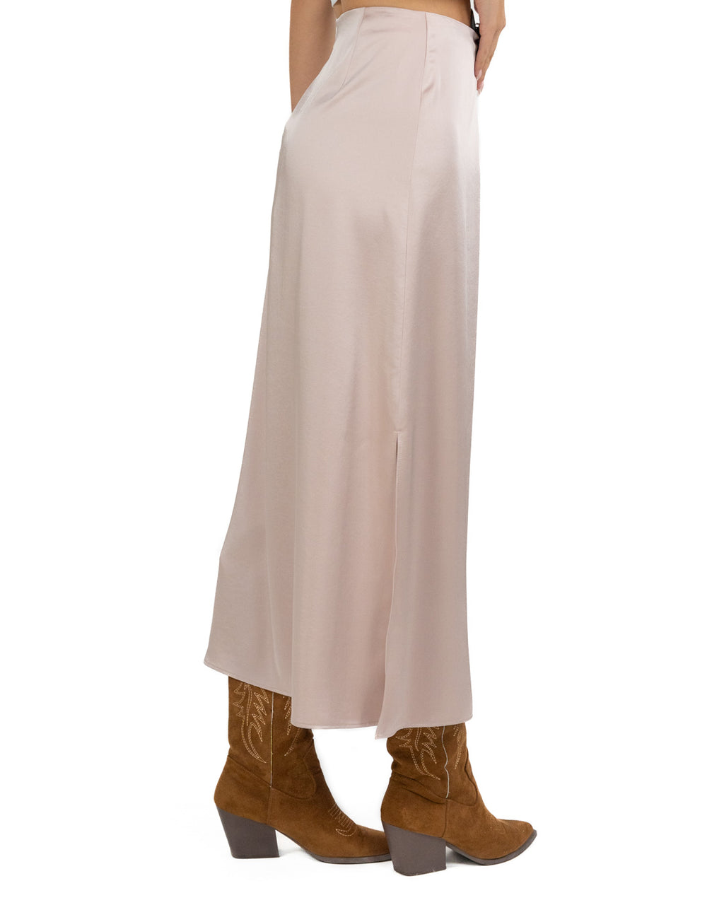 Weekend Max Mara - Gonna lunga in raso cipria