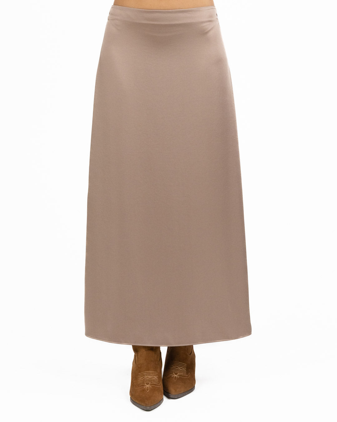 Weekend Max Mara - Gonna lunga in raso marrone