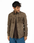Berti Mode Collection giacca in camoscio con frange