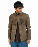 Berti Mode Collection giacca in camoscio con frange