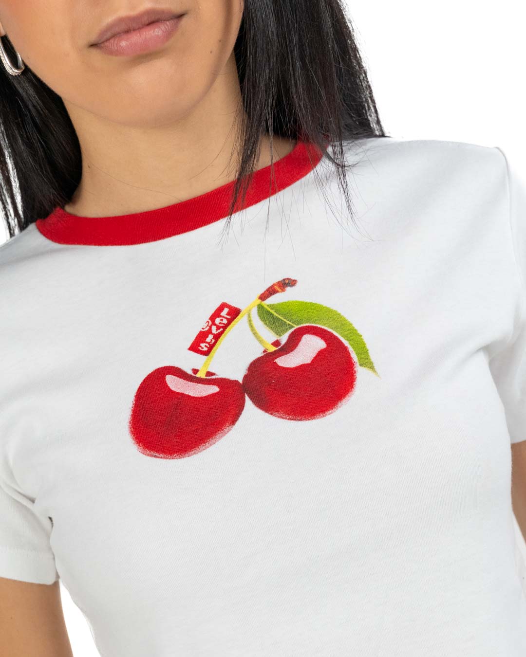 Levi's - Top bianco  con stampa