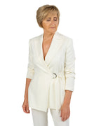 Pennyblack - giacca kimono bianco lana