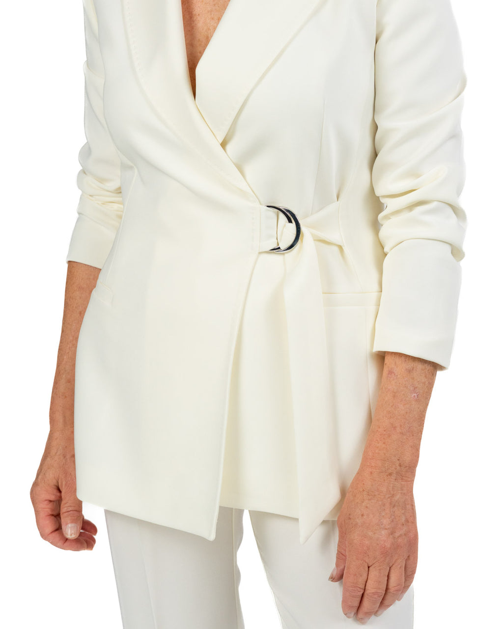 Pennyblack - giacca kimono bianco lana