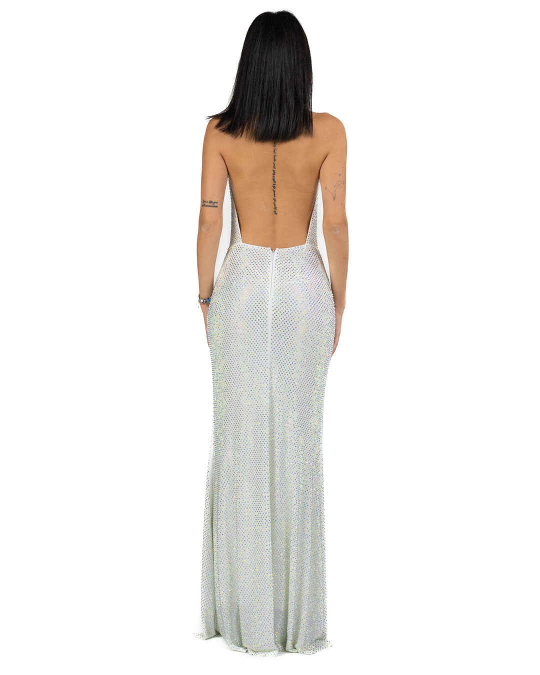 Berti Mode Collection - Abito brillantinato bianco