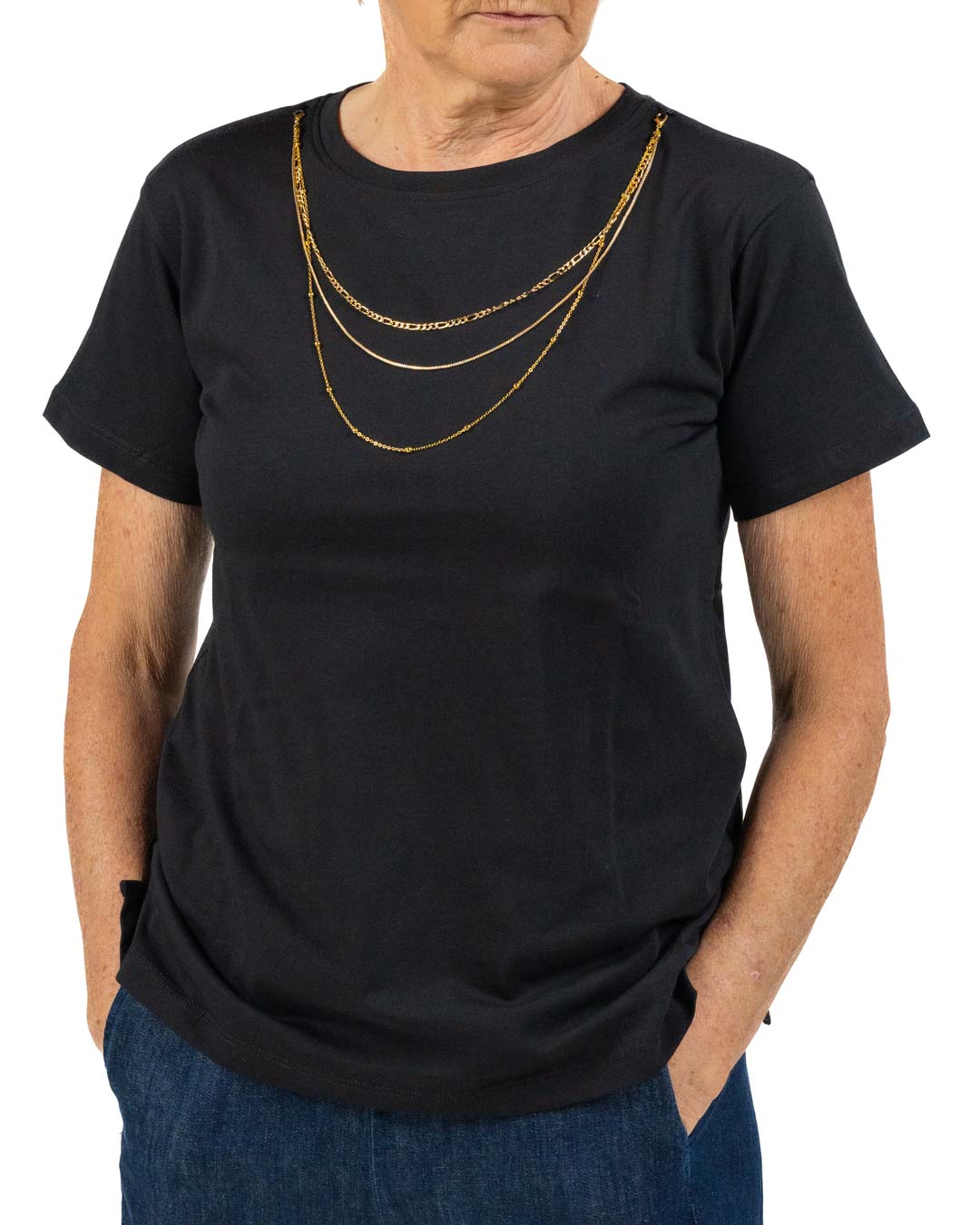 Pennyblack - t-shirt nera con collana
