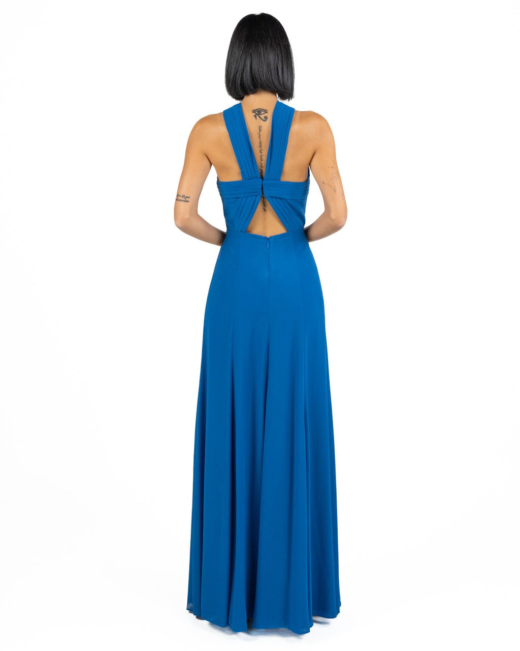 Berti Mode Collection - Abito lungo bluette