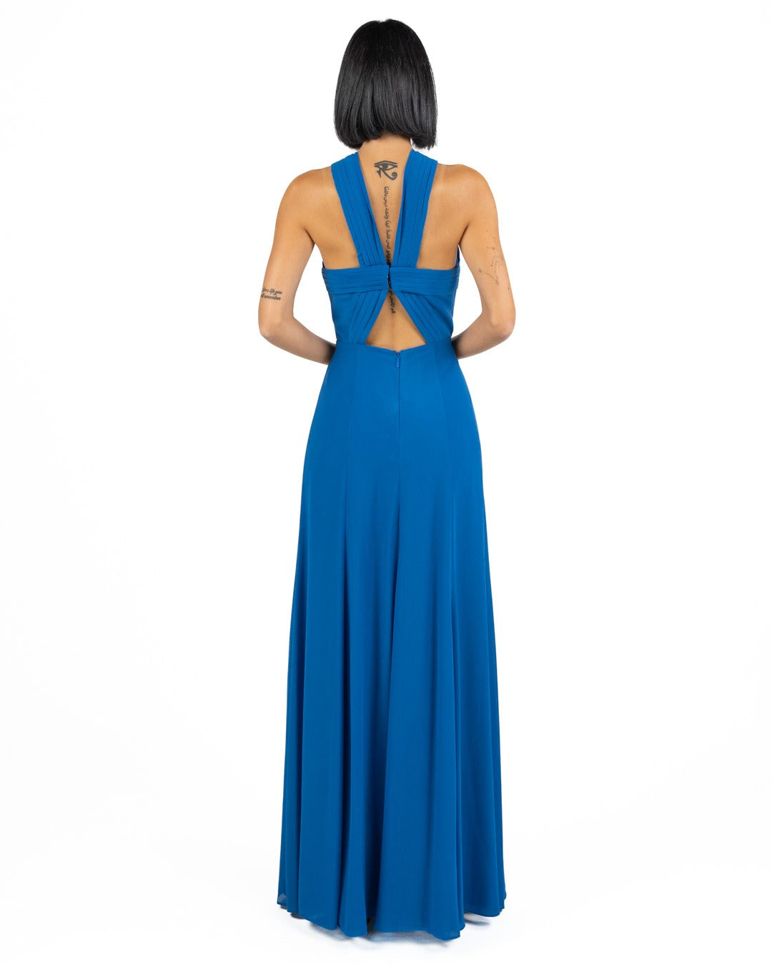 Berti Mode Collection - Abito lungo bluette