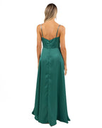 Berti Mode Collection - Abito lungo raso smeraldo