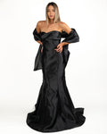 Berti Mode Collection - Abito a sirena nero con fiocco