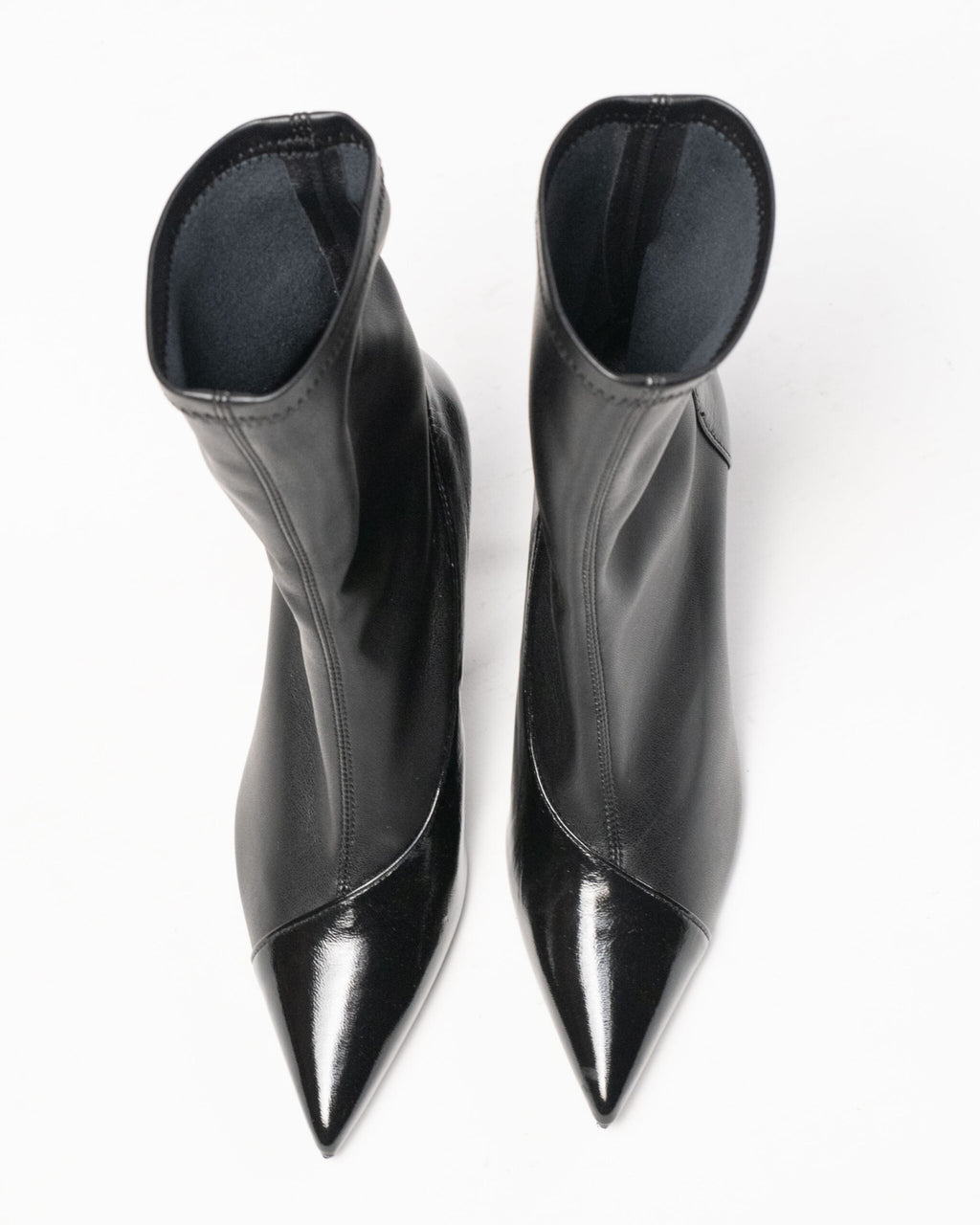 Roberto Berti Collection - Stivali con tacco a calzino con dettaglio in pelle lucida