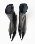 Roberto Berti Collection - Stivali con tacco a calzino con dettaglio in pelle lucida