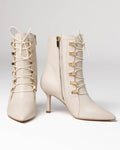 WoMilano - Stivali tronchetto burro con lacci