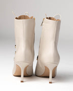 WoMilano - Stivali tronchetto burro con lacci