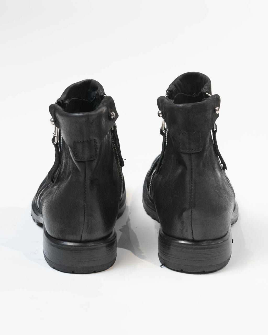 Paul Klim's - Stivaletto chelsea a pieghe con zip nero