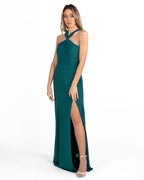 Berti Mode Collection - Abito verde scollo americano