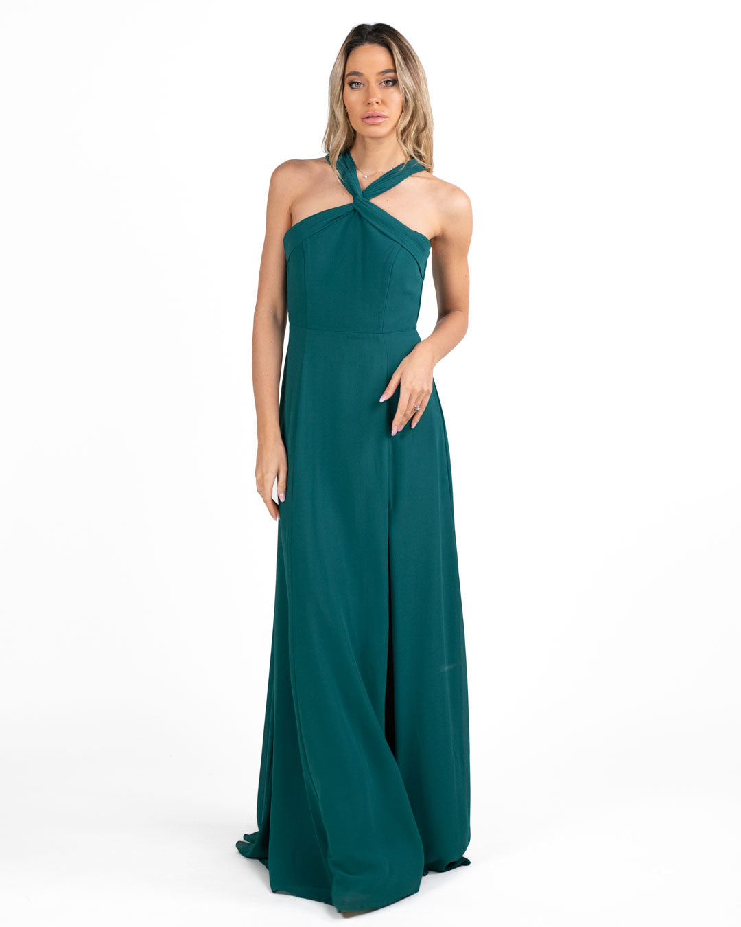 Berti Mode Collection - Abito verde scollo americano