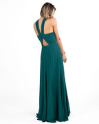 Berti Mode Collection - Abito verde scollo americano