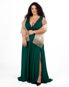 Berti Mode Collection - Abito con pizzo verde