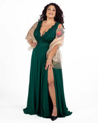 Berti Mode Collection - Abito con pizzo verde