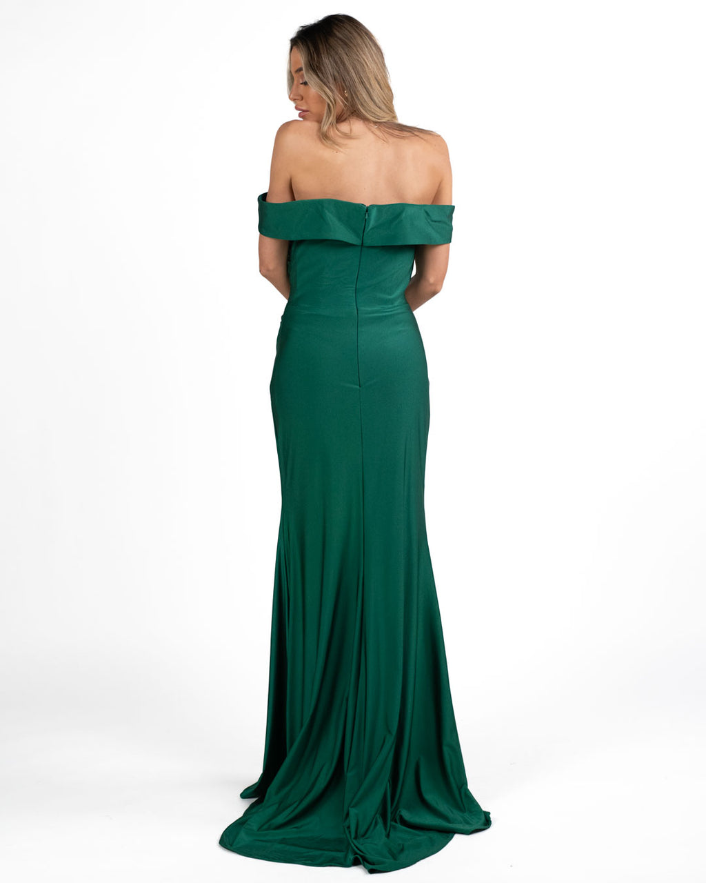 Berti Mode Collection - Abito verde con spalle scoperta