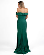 Berti Mode Collection - Abito verde con spalle scoperta