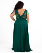 Berti Mode Collection - Abito con pizzo verde