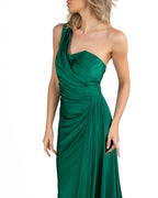 Berti Mode Collection - Abito verde monospalla