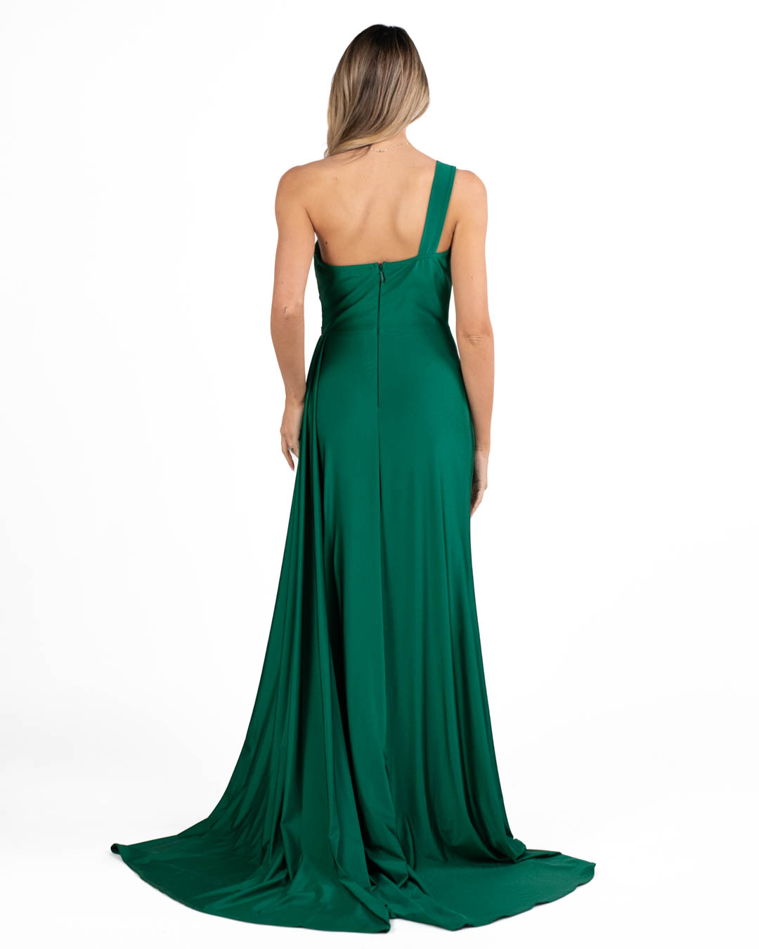 Berti Mode Collection - Abito verde monospalla